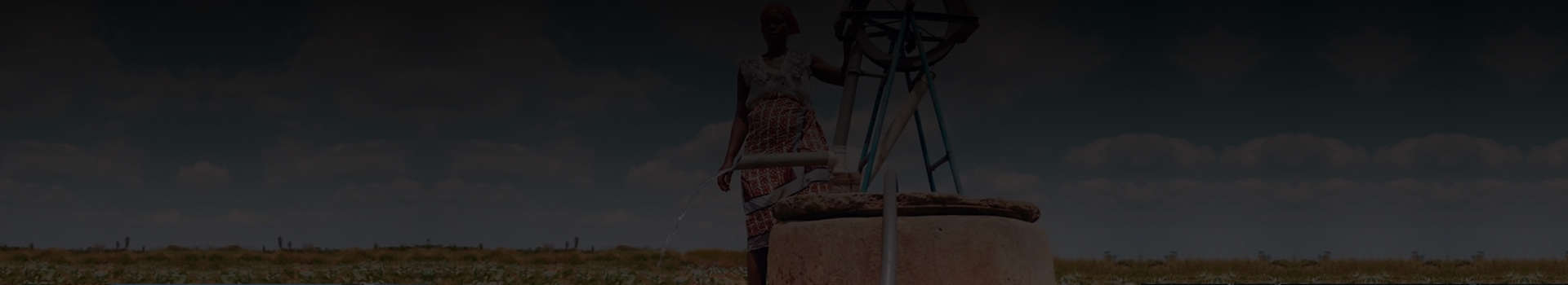 woman in the field with waterpump - 2